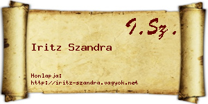 Iritz Szandra névjegykártya
